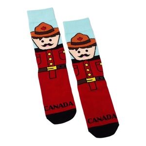 Canadian Mountie Socks Unisex Mens Women Canada Socks Long Main and Local